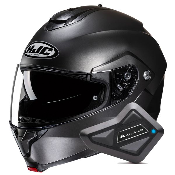 Modulare Apribile HJC C91N Semi Flat Titanium + Kit Bluetooth BT Mini Modulare Apribile HJC C91N Semi Flat Titanium + Kit Bluetooth BT Mini