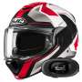 Casque Modulare Apribile HJC F100 Bios MC1 + Kit bluetooth 5R Lite