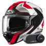 Casque Modulare Apribile HJC F100 Bios MC1 + Kit Bluetooth Lokui K30
