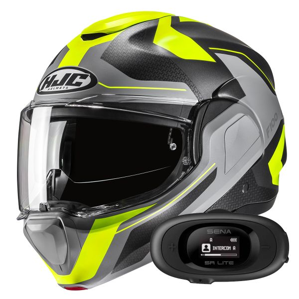 Modulare Apribile HJC F100 Bios MC3HSF + Kit bluetooth 5R Lite Modulare Apribile HJC F100 Bios MC3HSF + Kit bluetooth 5R Lite