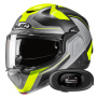 Casque Modulare Apribile HJC F100 Bios MC3HSF + Kit bluetooth 5R Lite