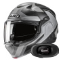 Casque Modulare Apribile HJC F100 Bios MC5SF + Kit bluetooth 5R Lite