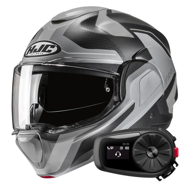 F1 KIT Auricolare Bluetooth Per Moto – Base Magnetica, Clip Adesiva 3M E Clip Metallica