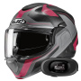 Casque Modulare Apribile HJC F100 Bios MC8SF + Kit bluetooth 5R Lite