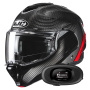 Casque Modulare Apribile HJC F100 Carbon Stan MC1 + Kit bluetooth 5R Lite