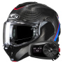 Casque Modulare Apribile HJC F100 Carbon Stan MC21 + Kit Bluetooth 5S Solo