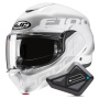 Casque Modulare Apribile HJC F100 Hetal MC10 + Kit Bluetooth BT Mini