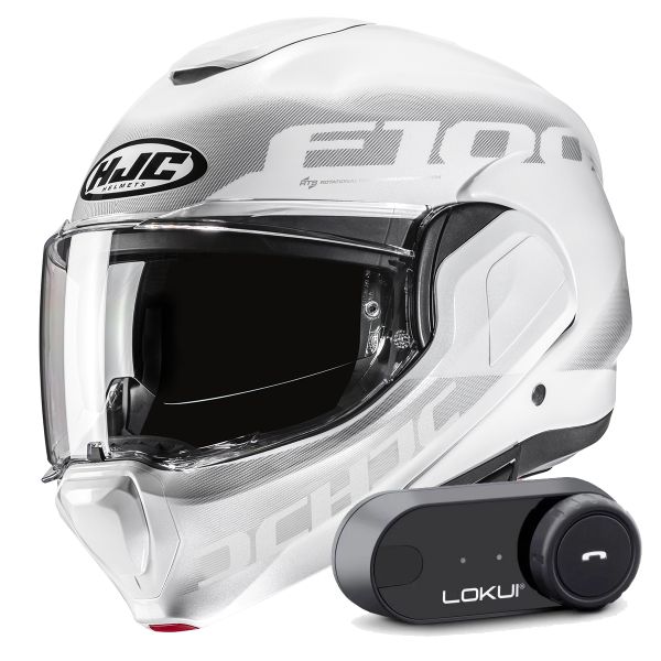 Modulare Apribile HJC F100 Hetal MC10 + Kit Bluetooth Lokui K30 Modulare Apribile HJC F100 Hetal MC10 + Kit Bluetooth Lokui K30