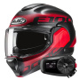 Casque Modulare Apribile HJC F100 Hetal MC1SF + Kit Bluetooth 5S Solo