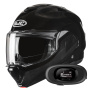 Casque Modulare Apribile HJC F100 Metal Black + Kit bluetooth 5R Lite