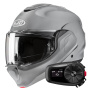 Casque Modulare Apribile HJC F100 N.Grey + Kit Bluetooth 5S Solo