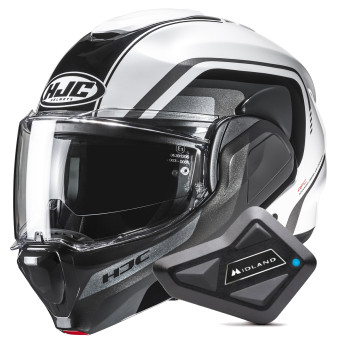 Modulare Apribile HJC F100 Reff MC1 + Kit Bluetooth BT Mini