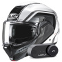 Casque Modulare Apribile HJC F100 Reff MC1 + Kit Bluetooth Lokui K30
