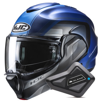 Modulare Apribile HJC F100 Reff MC2SF + Kit Bluetooth BT Mini