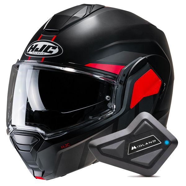 Modulare Apribile HJC i100 Beis MC1SF + Kit Bluetooth BT Mini