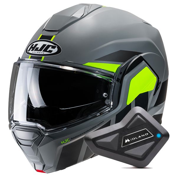 Modulare Apribile HJC i100 Beis MC3HSF + Kit Bluetooth BT Mini