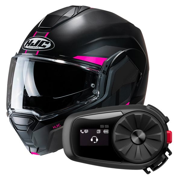 Modulare Apribile HJC i100 Beis MC8SF + Kit Bluetooth 5S Solo