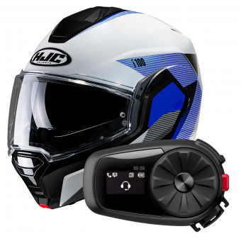 Modulare Apribile HJC i100 Beston MC2 + Kit Bluetooth 5S Solo