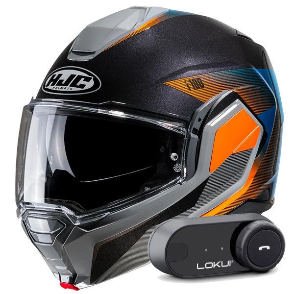 Modulare Apribile HJC i100 Beston MC27 + Kit Bluetooth Lokui K30