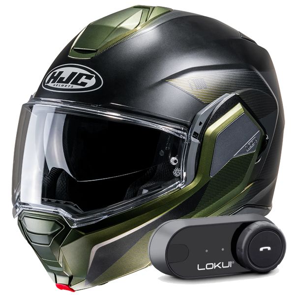 Modulare Apribile HJC i100 Beston MC4SF + Kit Bluetooth Lokui K30