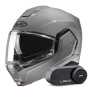 Casque Modulare Apribile HJC i100 N. Grey + Kit Bluetooth Lokui K30