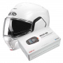 Casque Modulare Apribile HJC i100 Pearl White + Kit Bluetooth SMH5 Solo