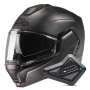 Casque Modulare Apribile HJC i100 Semi Flat Titanium + Kit Bluetooth BT Mini