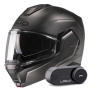 Casque Modulare Apribile HJC i100 Semi Flat Titanium + Kit Bluetooth Lokui K30