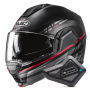 Casque Modulare Apribile HJC i100 Sysma MC1SF + Kit Bluetooth BT Mini