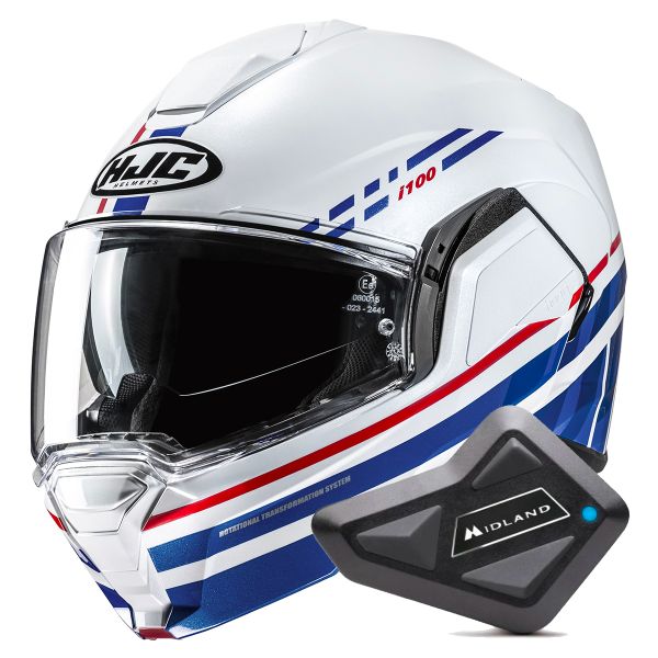 Modulare Apribile HJC i100 Sysma MC21 + Kit Bluetooth BT Mini
