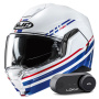 Casque Modulare Apribile HJC i100 Sysma MC21 + Kit Bluetooth Lokui K30