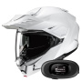 Casque Modulare Apribile HJC i80 Pearl White + Kit bluetooth 5R Lite Solo