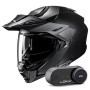 Casque Modulare Apribile HJC i80 Semi Flat Black + Kit Bluetooth Lokui K30