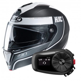 Modulare Apribile HJC I90 Davan MC10SF + Kit Bluetooth 5S Solo