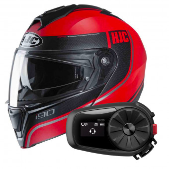 Modulare Apribile HJC I90 Davan MC1SF + Kit Bluetooth 5S Solo