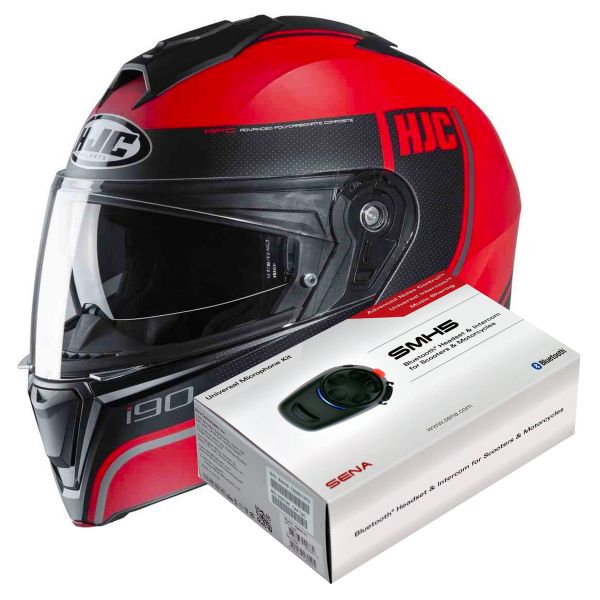 Modulare Apribile HJC I90 Davan MC1SF + Kit Bluetooth SMH5 Solo