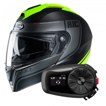 Modulare Apribile HJC I90 Davan MC4HSF + Kit Bluetooth 5S Solo