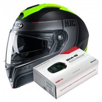 Modulare Apribile HJC I90 Davan MC4HSF + Kit Bluetooth SMH5 Solo