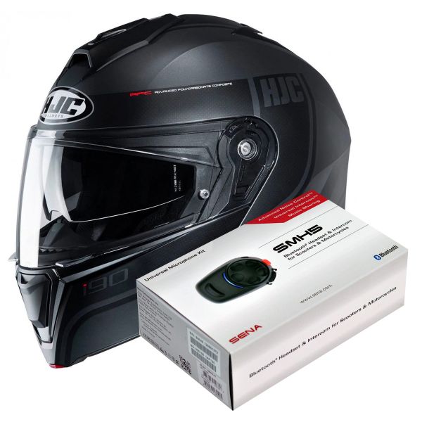 Modulare Apribile HJC I90 Davan MC5SF + Kit Bluetooth SMH5 Solo