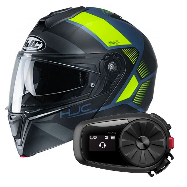 Modulare Apribile HJC I90 Hollen MC4HSF + Kit Bluetooth 5S Solo