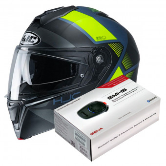 Modulare Apribile HJC I90 Hollen MC4HSF + Kit Bluetooth SMH5 Solo