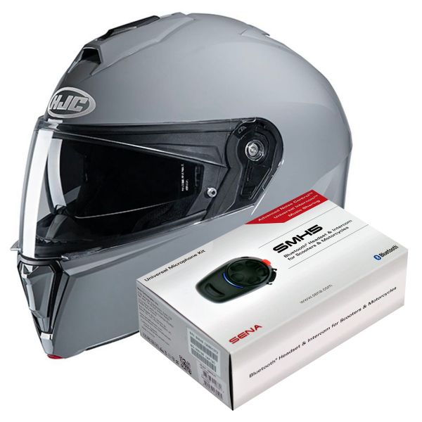 Modulare Apribile HJC I90 N.Grey + Kit Bluetooth SMH5 Solo