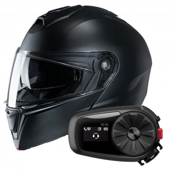 Modulare Apribile HJC I90 Semi Flat Black + Kit Bluetooth 5S Solo