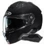 Casque Modulare Apribile HJC i91 Black + Kit Bluetooth Smart 21B Flat Black