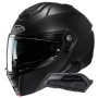 Casque Modulare Apribile HJC i91 Semi Flat Black+ Kit Bluetooth Smart 21B Flat Black