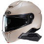 Casque Modulare Apribile HJC i91 Semi Flat Sand Beige+ Kit Bluetooth Smart 21B Flat Black