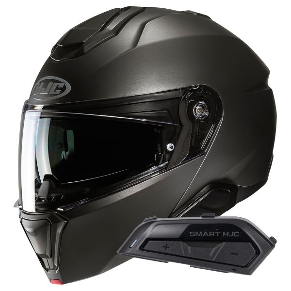 Modulare Apribile HJC i91 Semi Flat Titanium + Kit Bluetooth Smart 21B Flat Black Modulare Apribile HJC i91 Semi Flat Titanium + Kit Bluetooth Smart 21B Flat Black