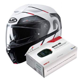Modulare Apribile HJC RPHA 90 S Bekavo MC1 + Kit Bluetooth SMH5