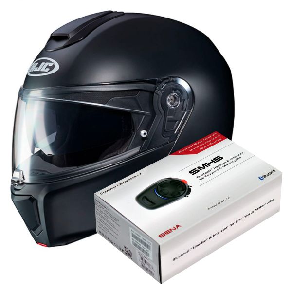 Modulare Apribile HJC RPHA 90 S Black + Kit Bluetooth SMH5