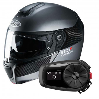 Modulare Apribile HJC RPHA 90 S Carbon Luve MC5SF + Kit Bluetooth 5S Solo